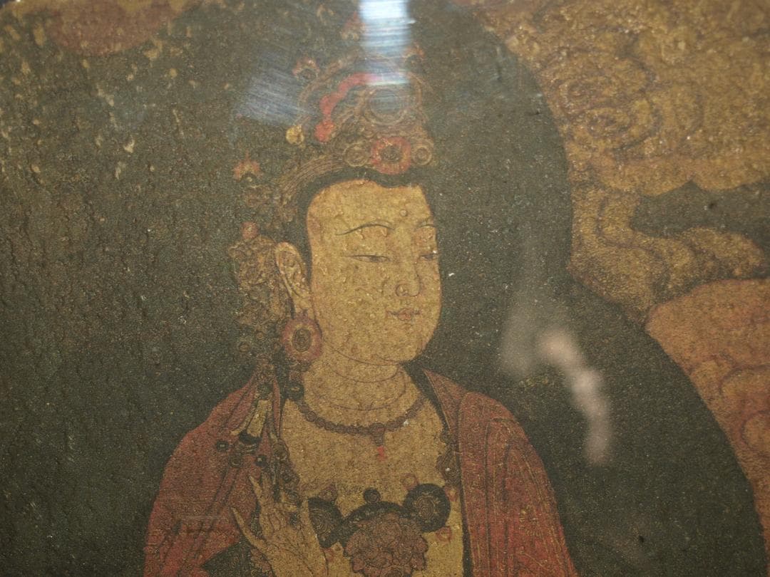 敦煌莫高窟壁画 人物像 発掘品　骨董品<BR> Z0982B34