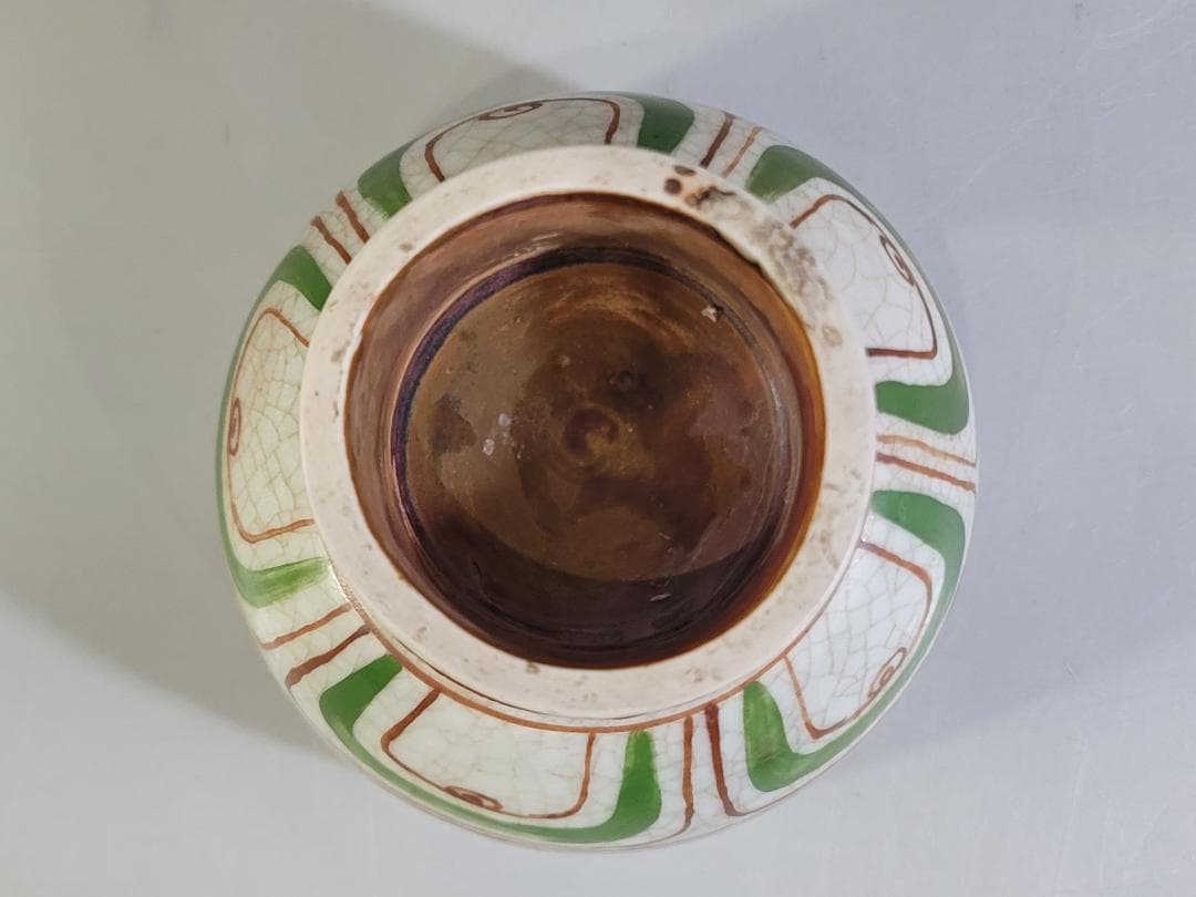 DT305 茶道具 古紅安南 花紋茶碗