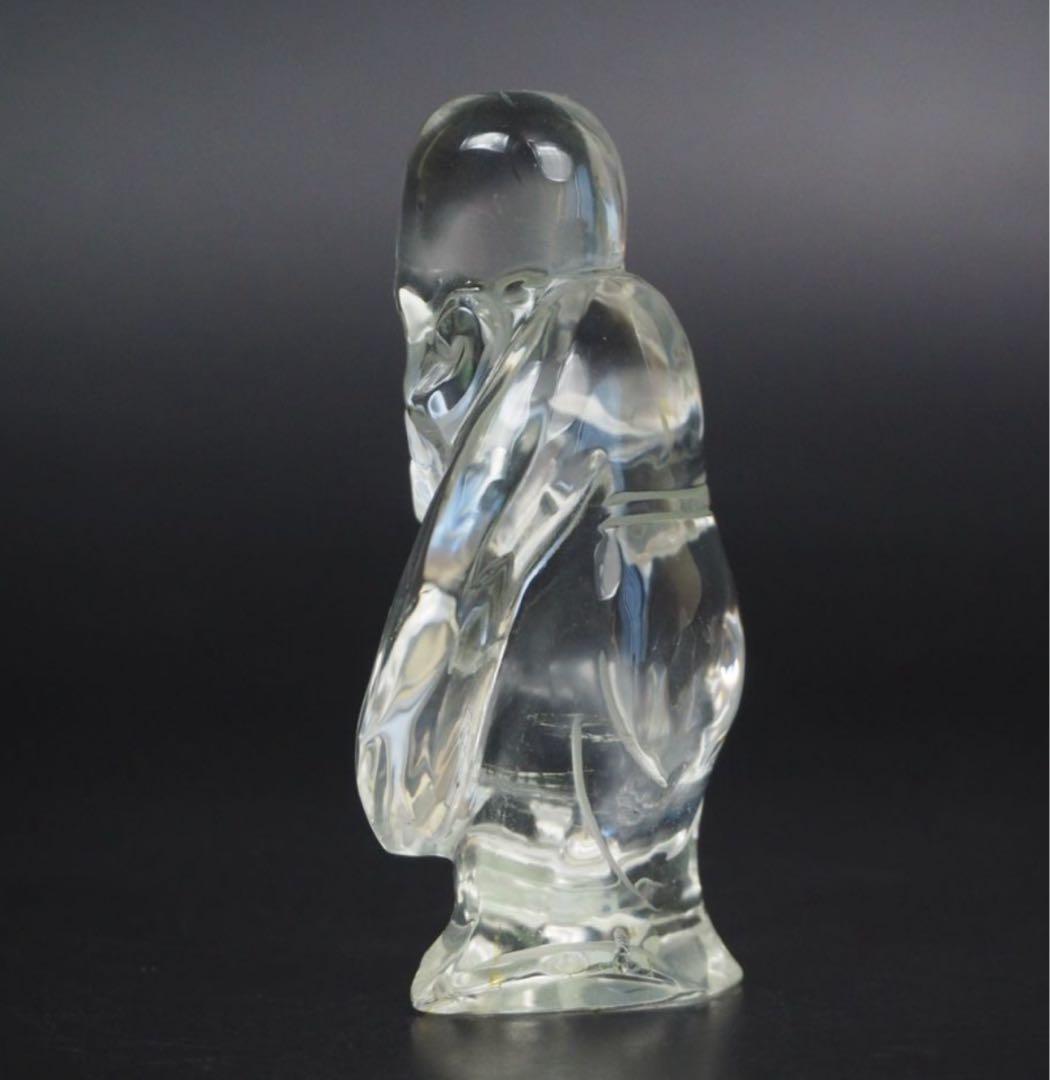 送料無料　透明感よい天然水晶　寿老人　高　7.5ｃｍ　重96ｇ　本物保証
