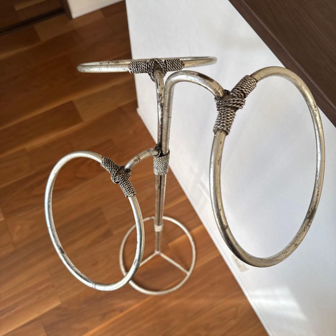 【アメリカンヴィンテージ家具】スチールリングタオルスタンド