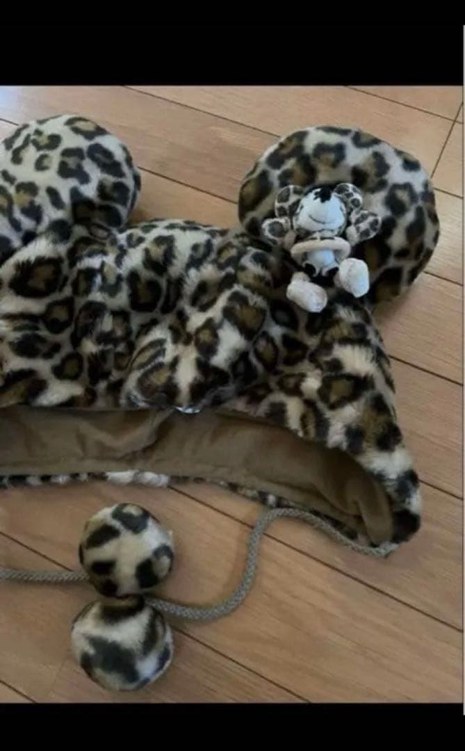 ヒョウ柄 ファンキャップ ミニー JK ギャル 2こセット