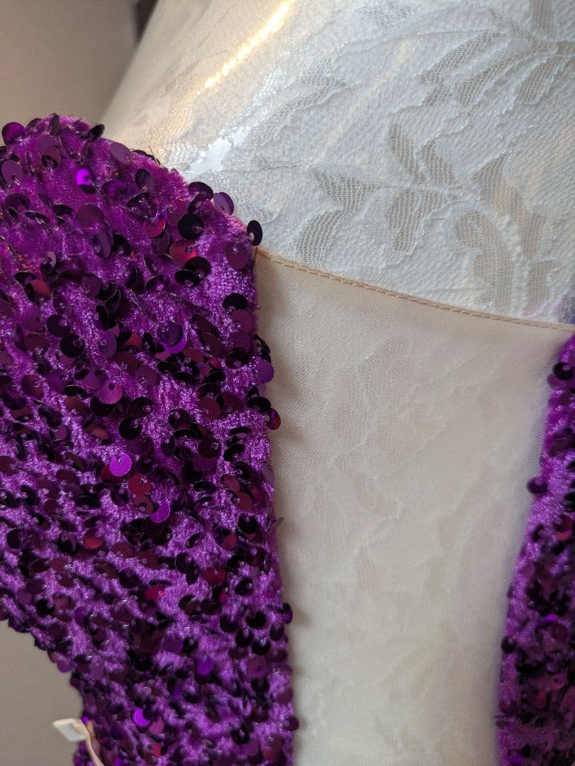 専用★ コンテストドレス マーメイド/パーティ/スパンコール 紫