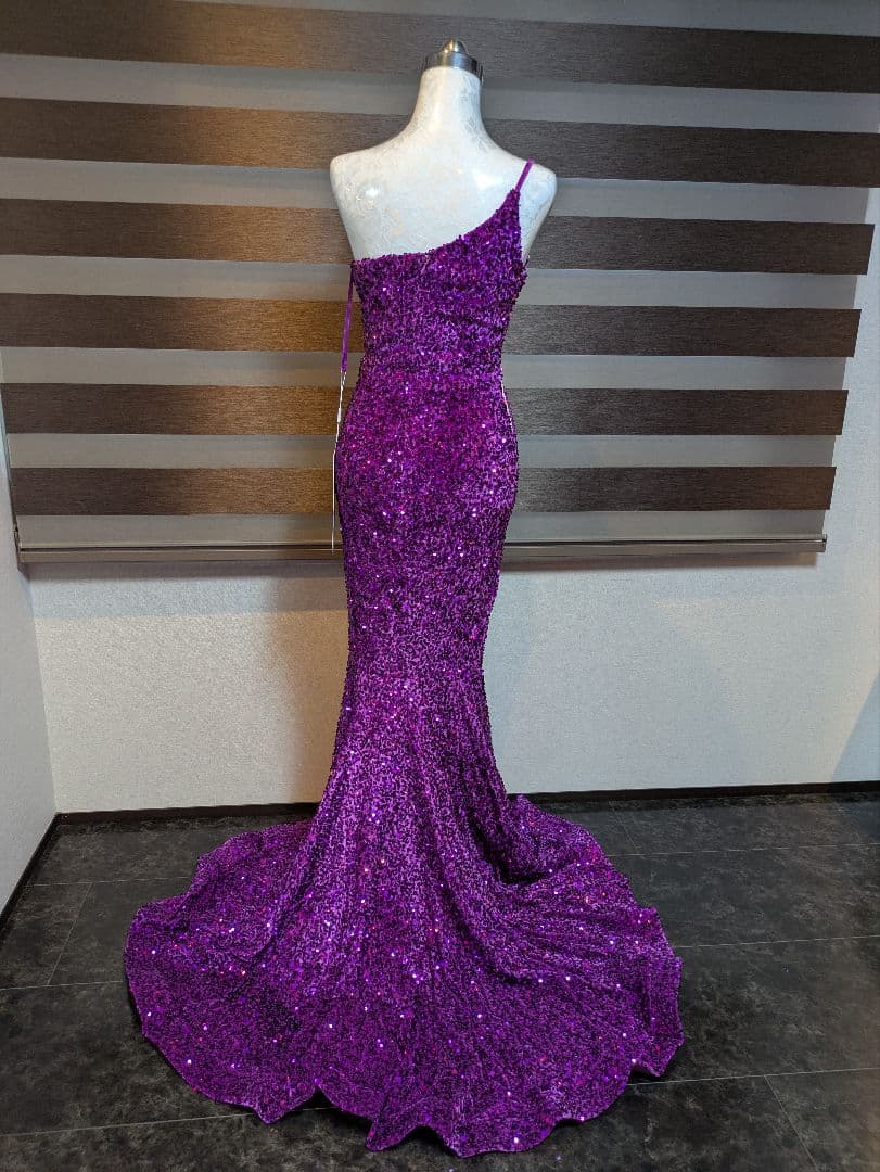 専用★ コンテストドレス マーメイド/パーティ/スパンコール 紫