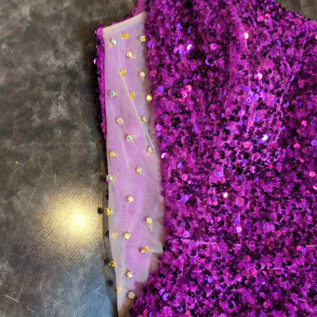 専用★ コンテストドレス マーメイド/パーティ/スパンコール 紫