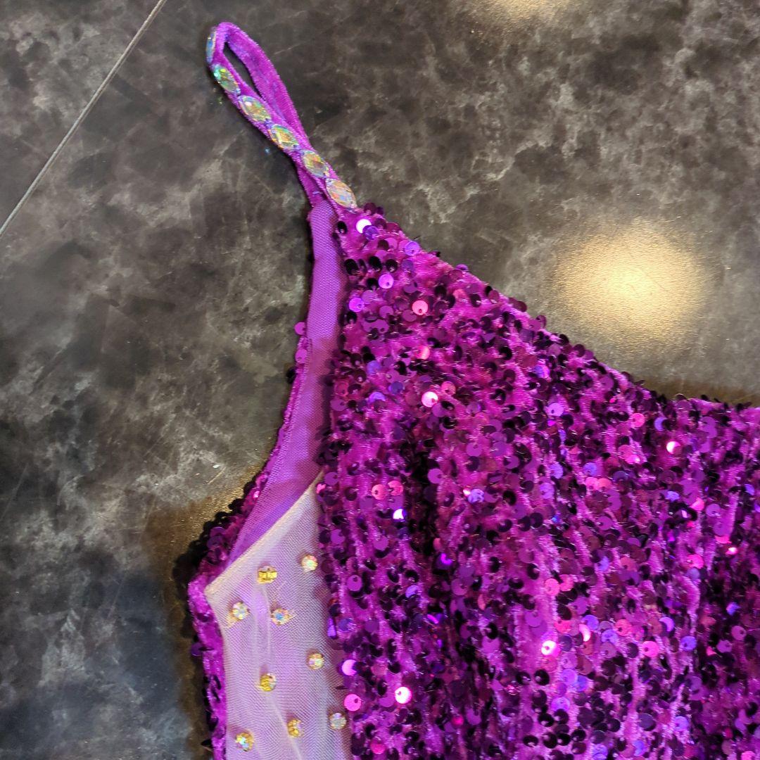 専用★ コンテストドレス マーメイド/パーティ/スパンコール 紫
