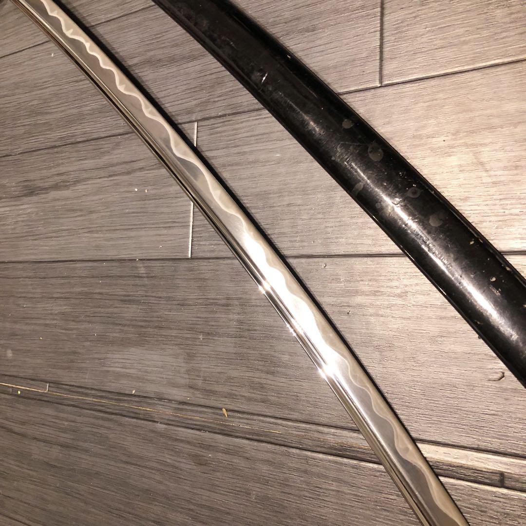 高級模造刀　高級居合刀　優波紋　亜合金刀身　名刀　居合刀　朱拵え