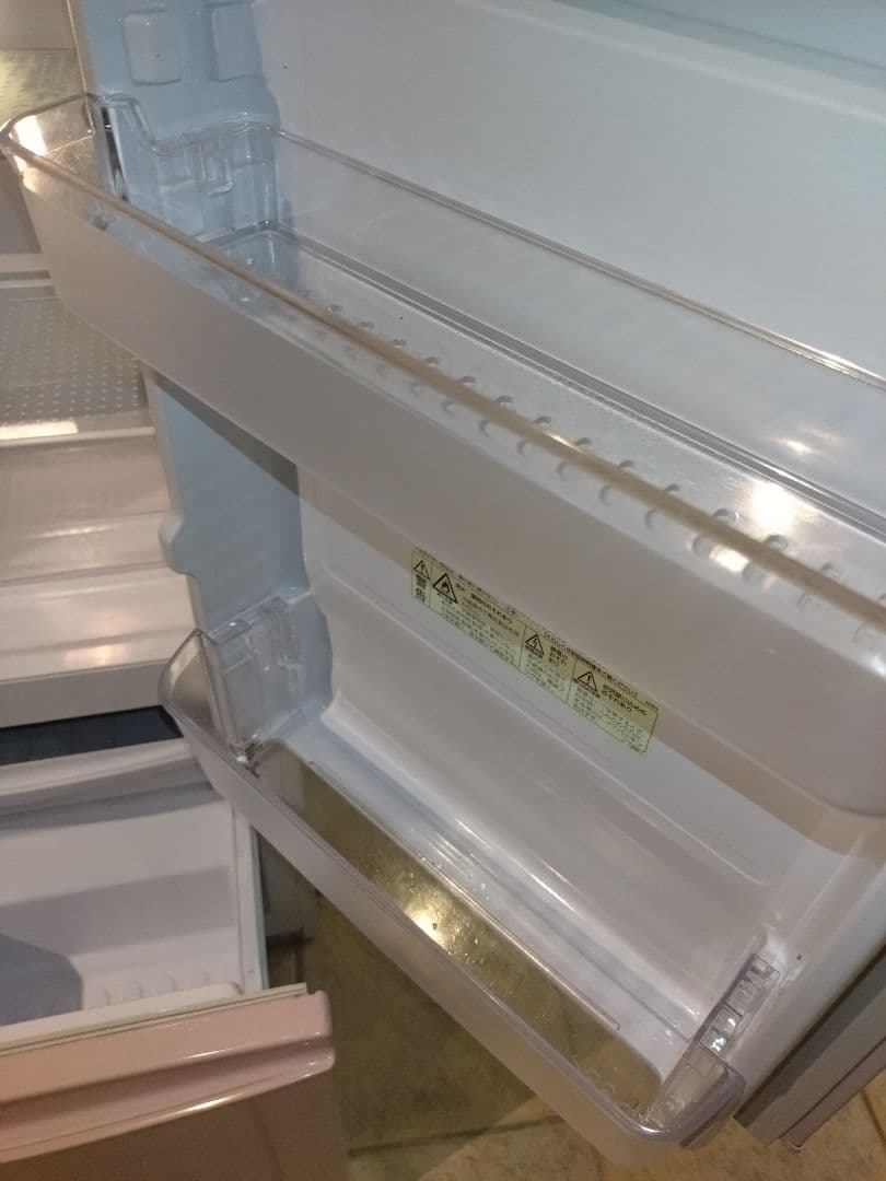 【ランタナ】SHARP ピンク冷蔵庫 ガラス棚3段