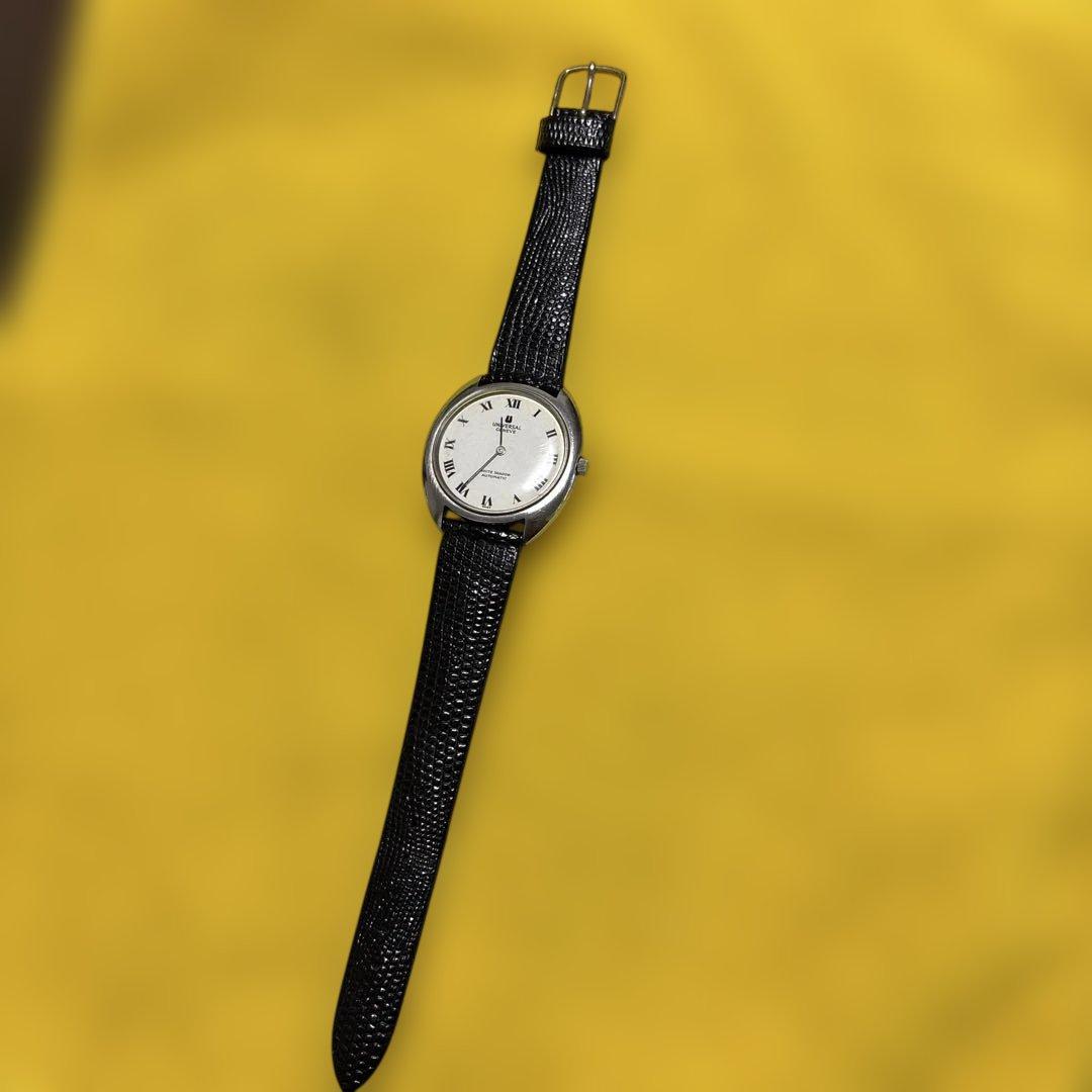 UNIVERSAL GENEVE WHITE SHADOW 自動巻き時計稼働品