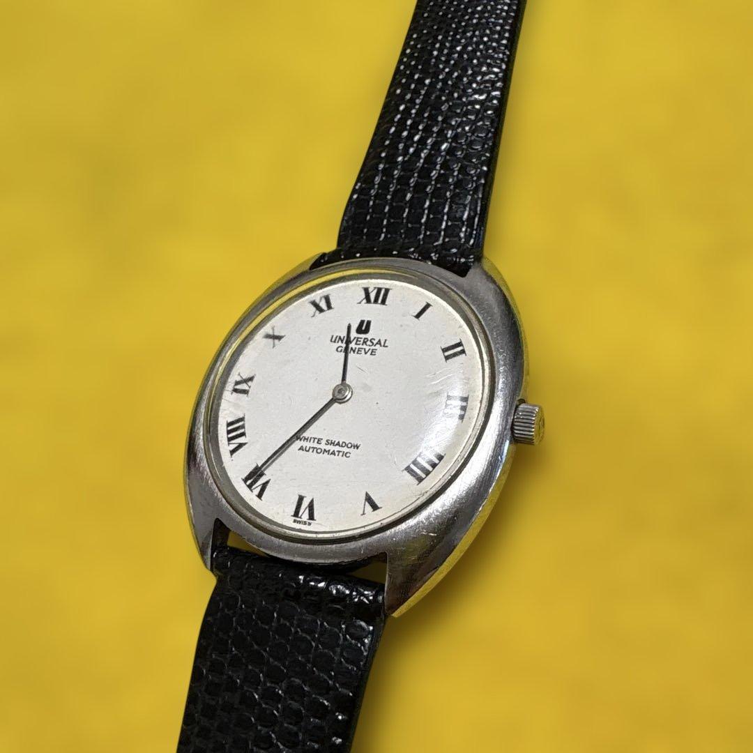 UNIVERSAL GENEVE WHITE SHADOW 自動巻き時計稼働品