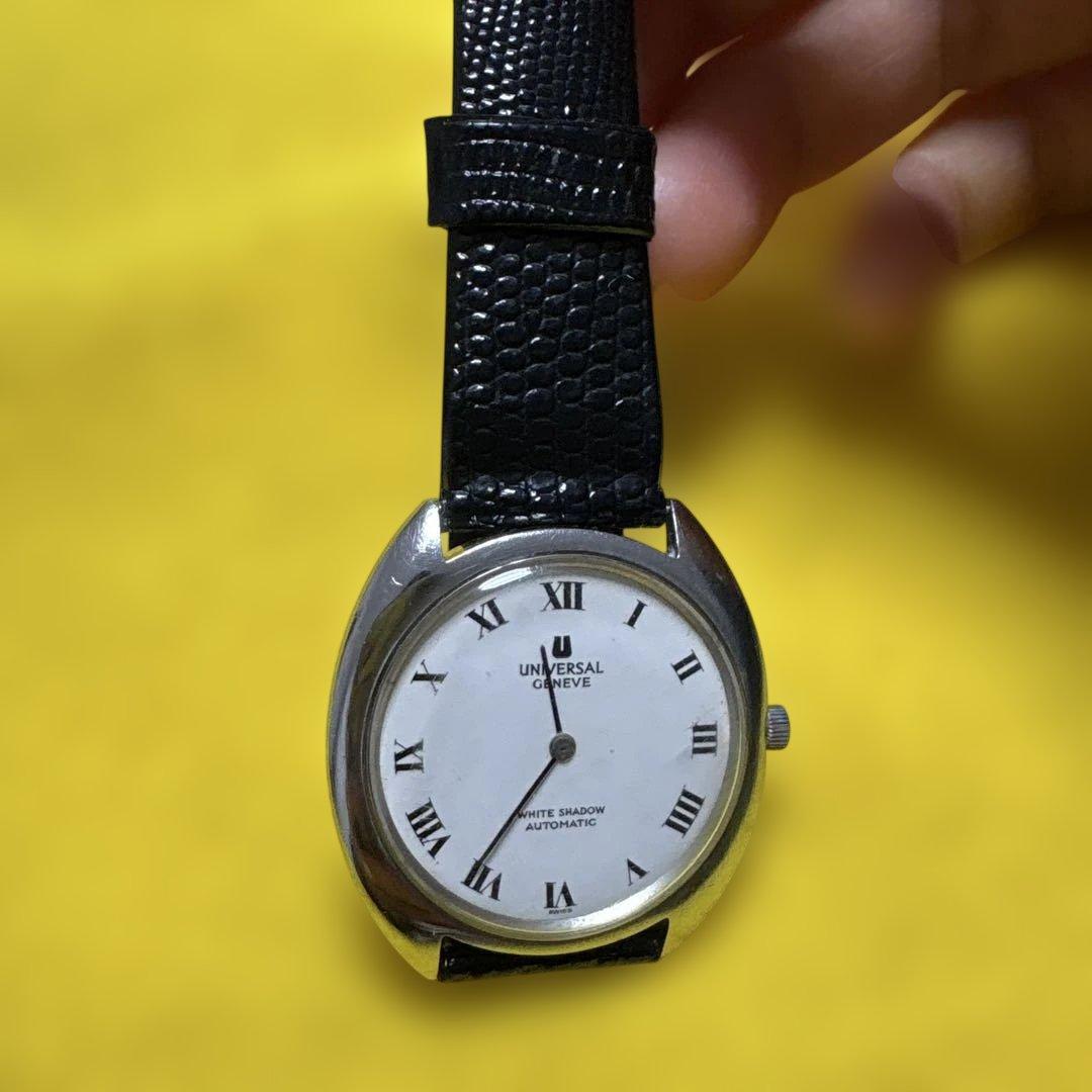 UNIVERSAL GENEVE WHITE SHADOW 自動巻き時計稼働品