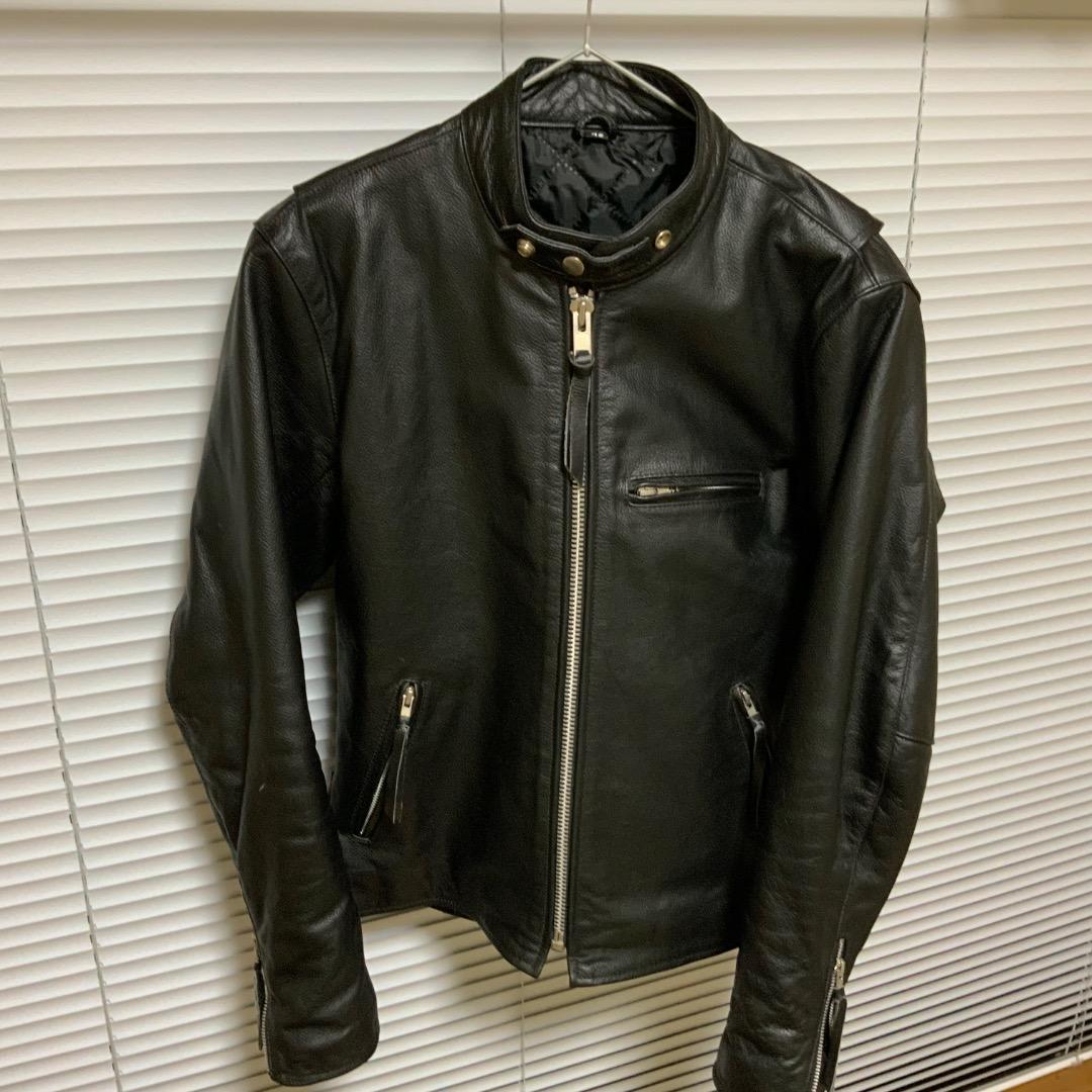 【XL】Freedom 本革レザーライダースジャケット