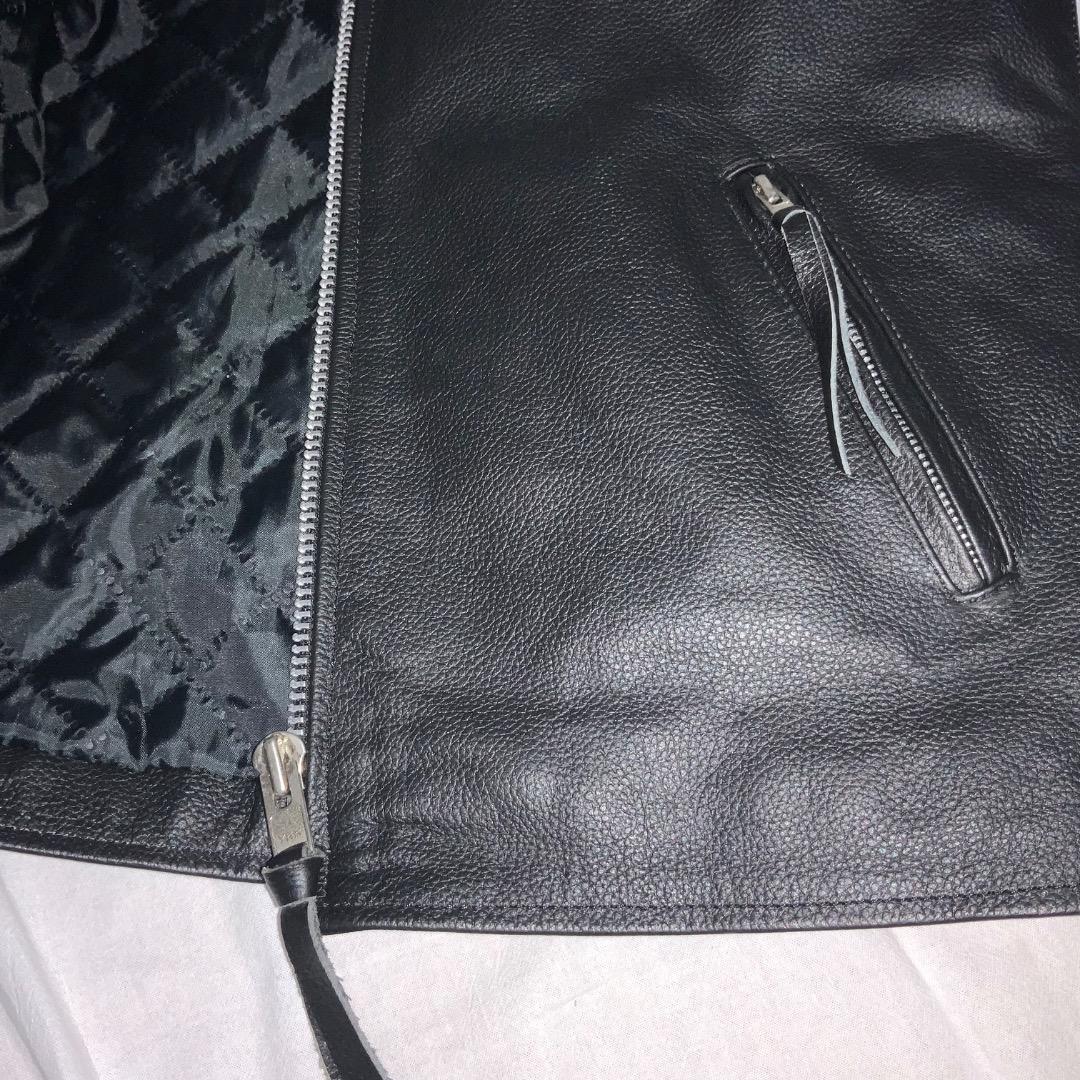 【XL】Freedom 本革レザーライダースジャケット