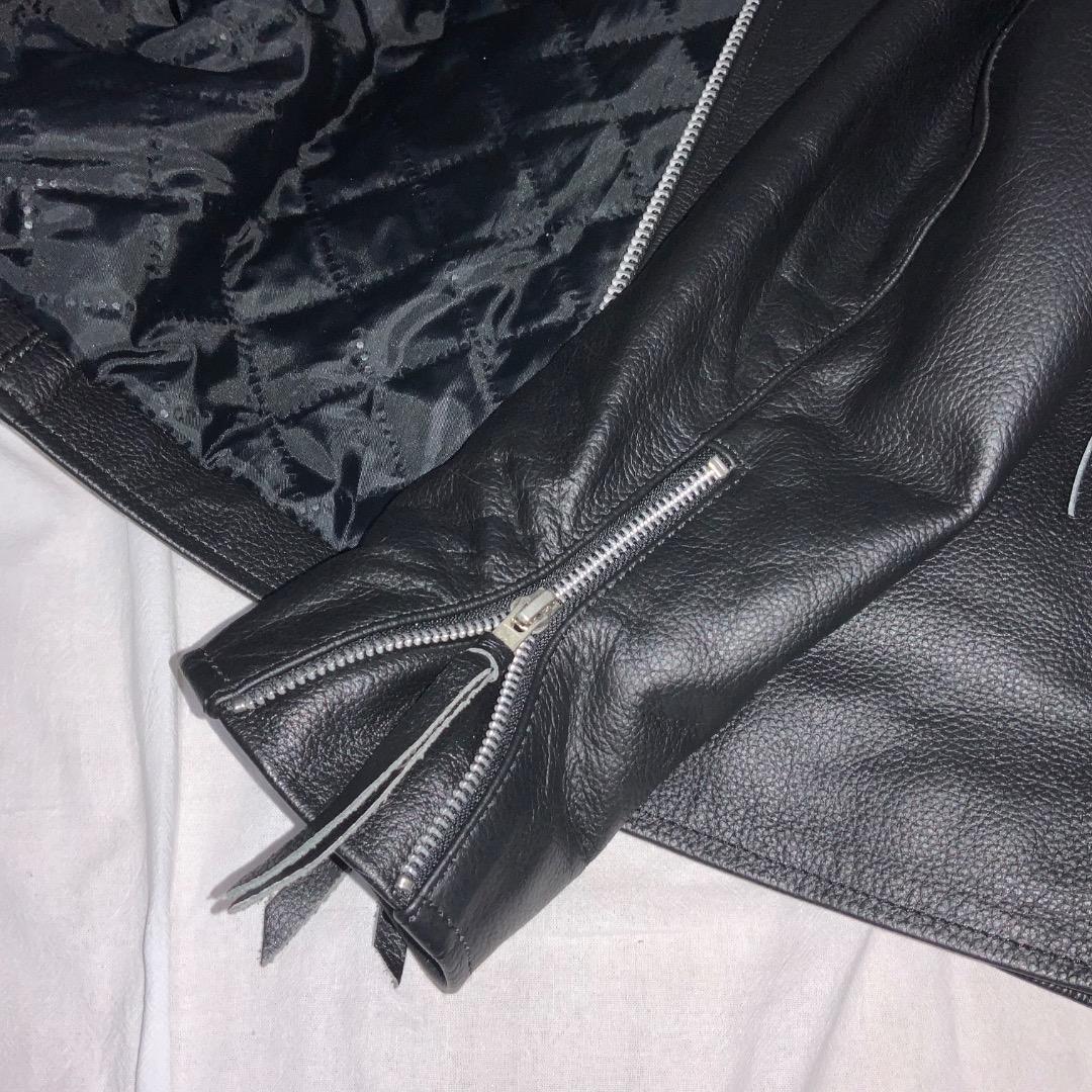 【XL】Freedom 本革レザーライダースジャケット