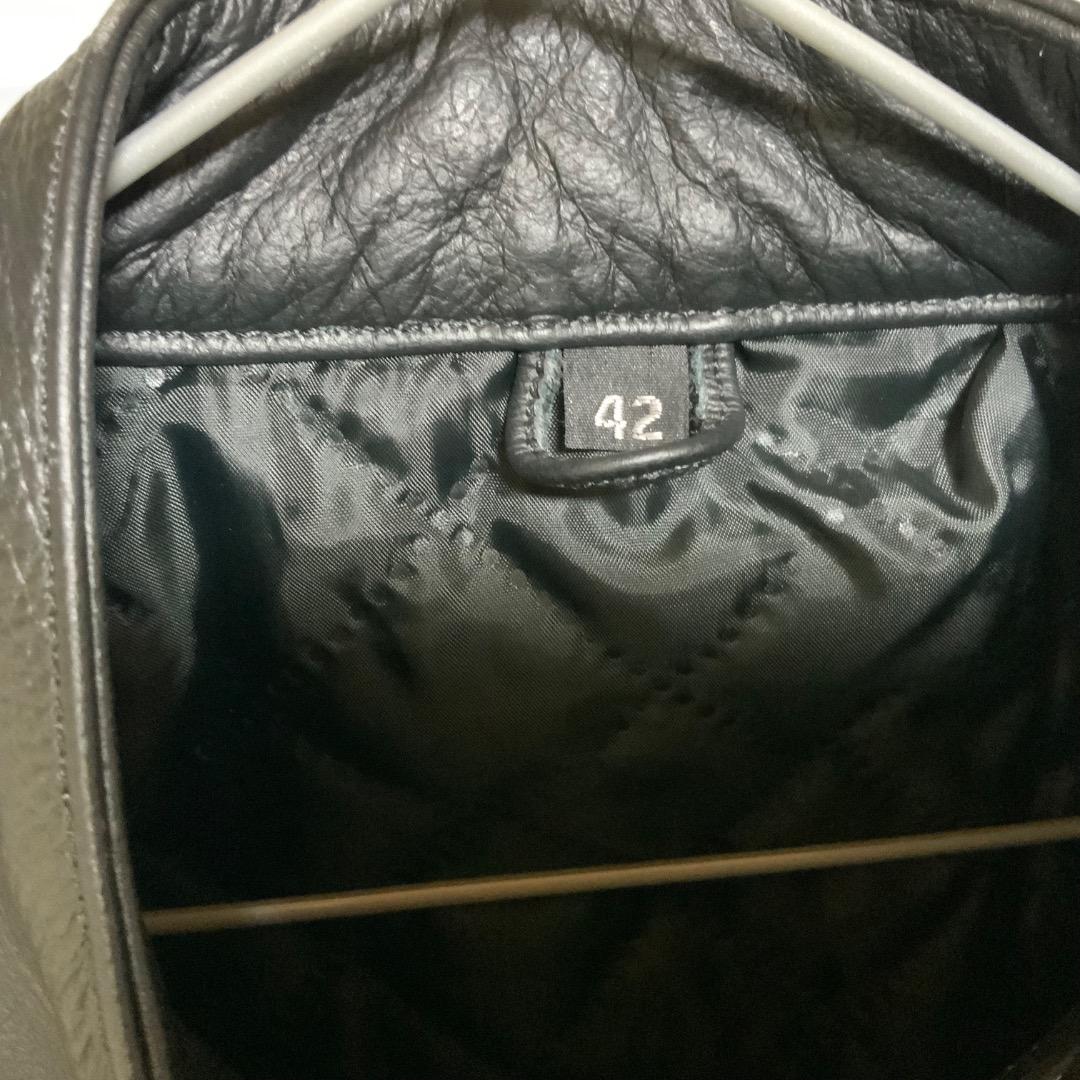 【XL】Freedom 本革レザーライダースジャケット