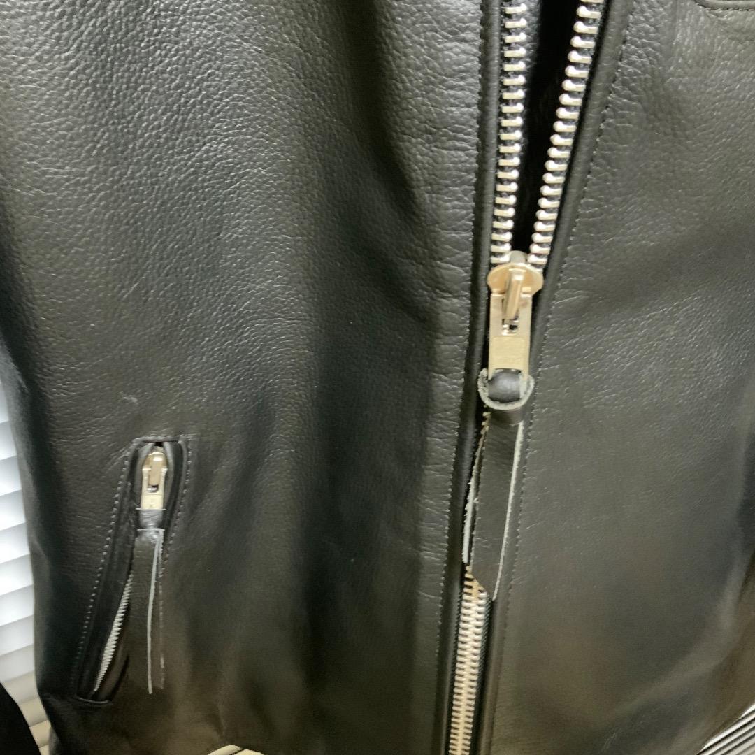 【XL】Freedom 本革レザーライダースジャケット