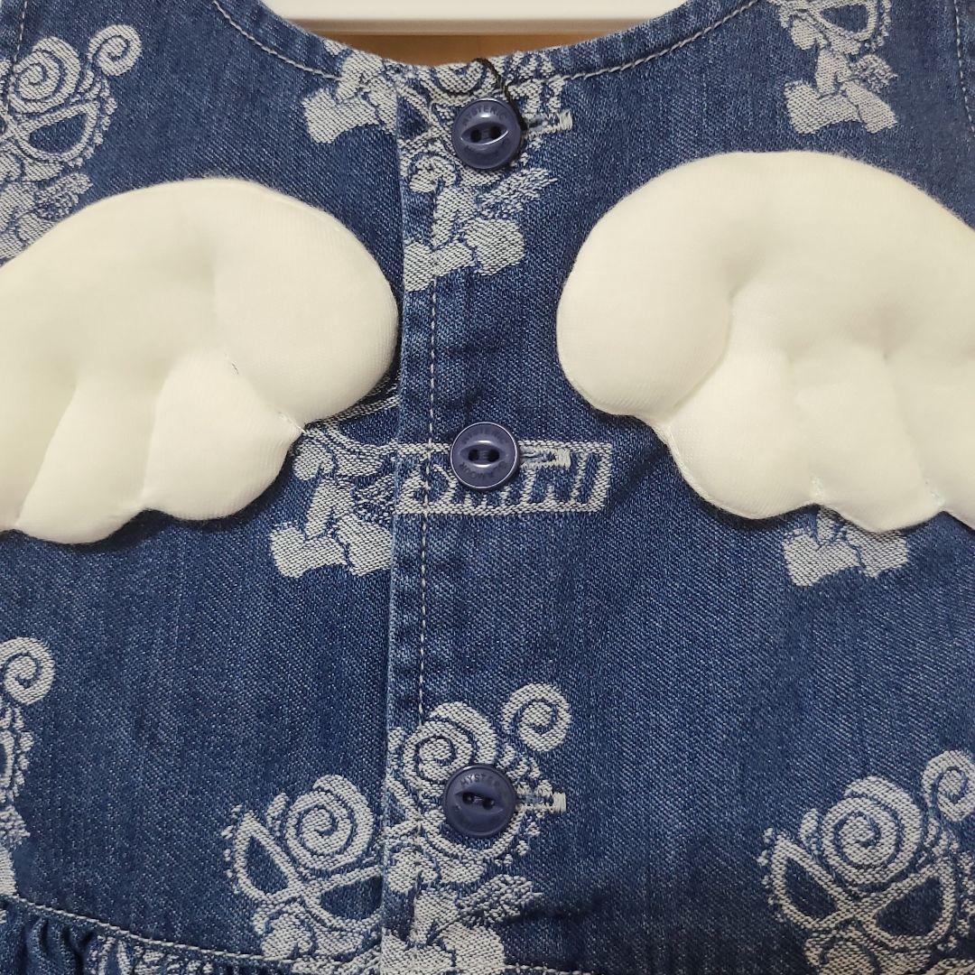 新品/ヒステリックミニANGEL MINI★ 羽付ロンパースフリー(70～80)