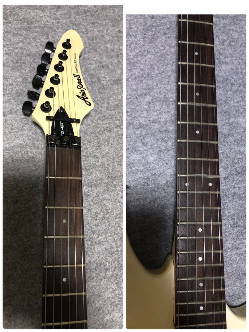 フル調整　アリアプロ2 VANGUARD ホワイト　フロイドローズ　エレキギター