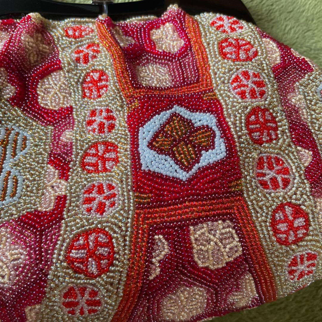 一点物 総ビジュー ビーズ バッグ ヴィンテージ アンティーク 和装 小物