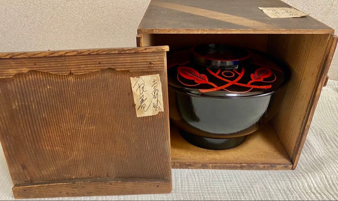 吉野塗　吉野絵　喰籠 大鉢