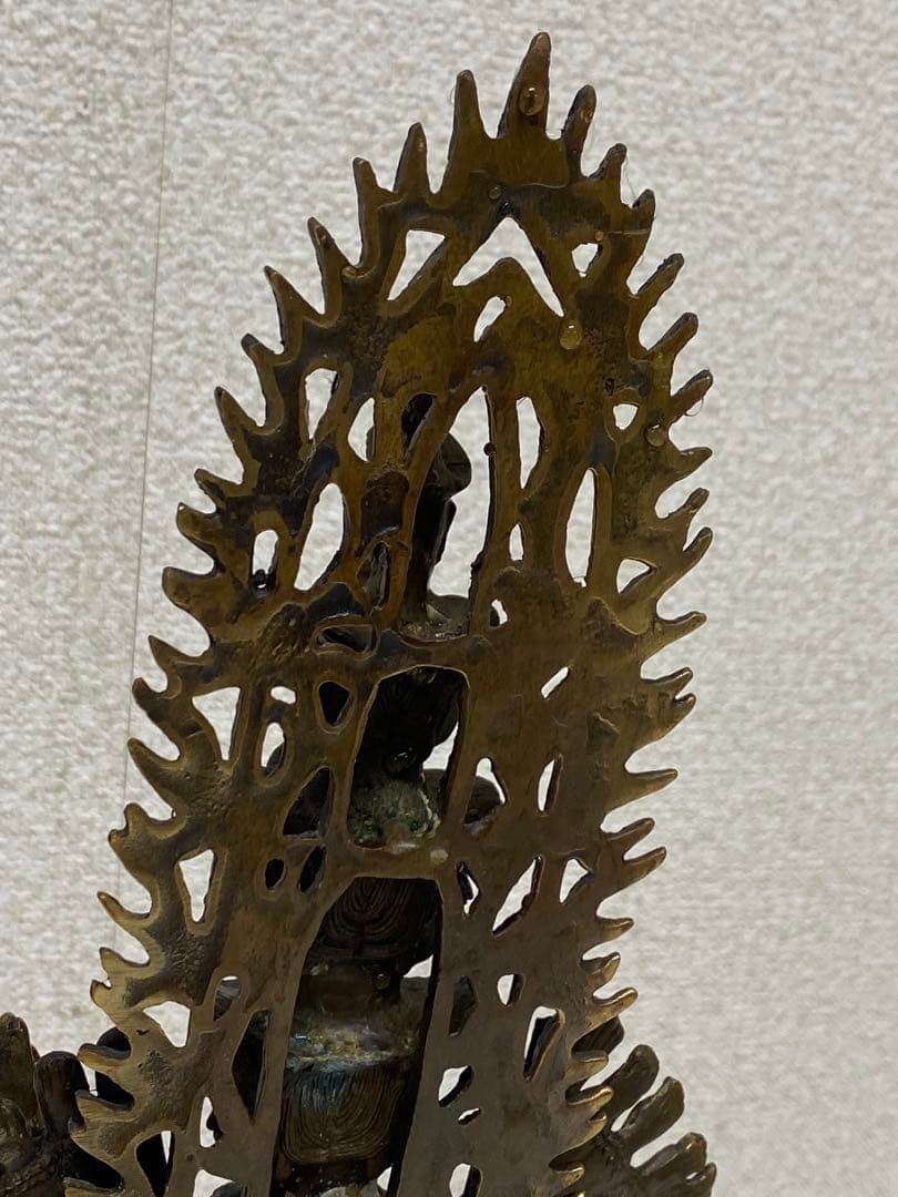 3-2331 十一面千手千眼観世音菩薩　黄銅　病気平癒 災難除け　延命長寿