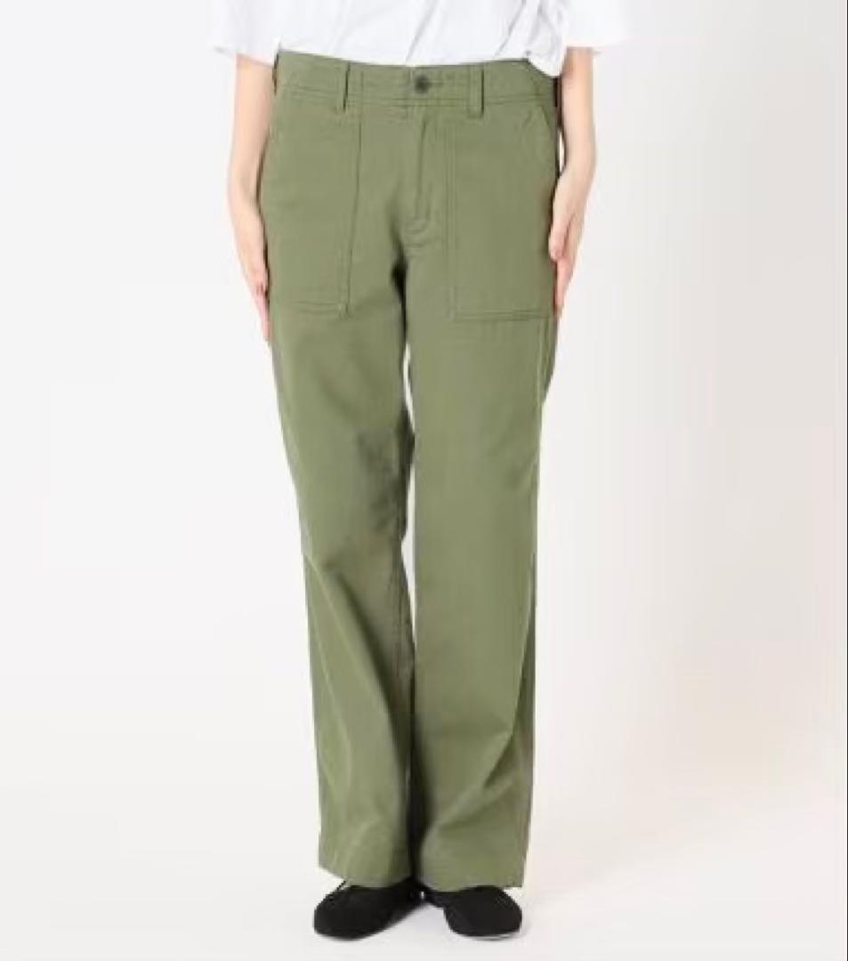 美品 完売 スピックアンドスパン ルーズベイカーパンツ カーキ サイズ40