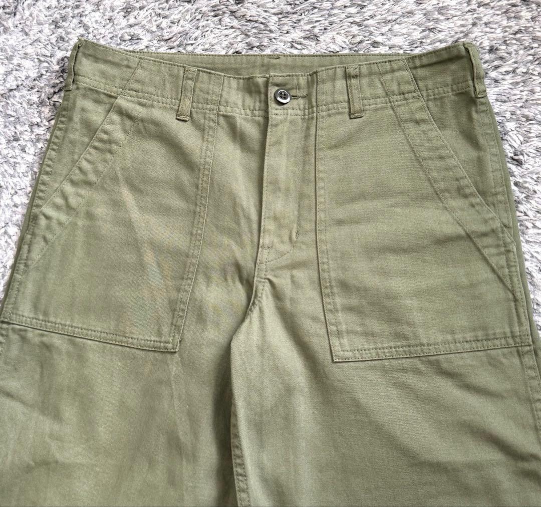 美品 完売 スピックアンドスパン ルーズベイカーパンツ カーキ サイズ40