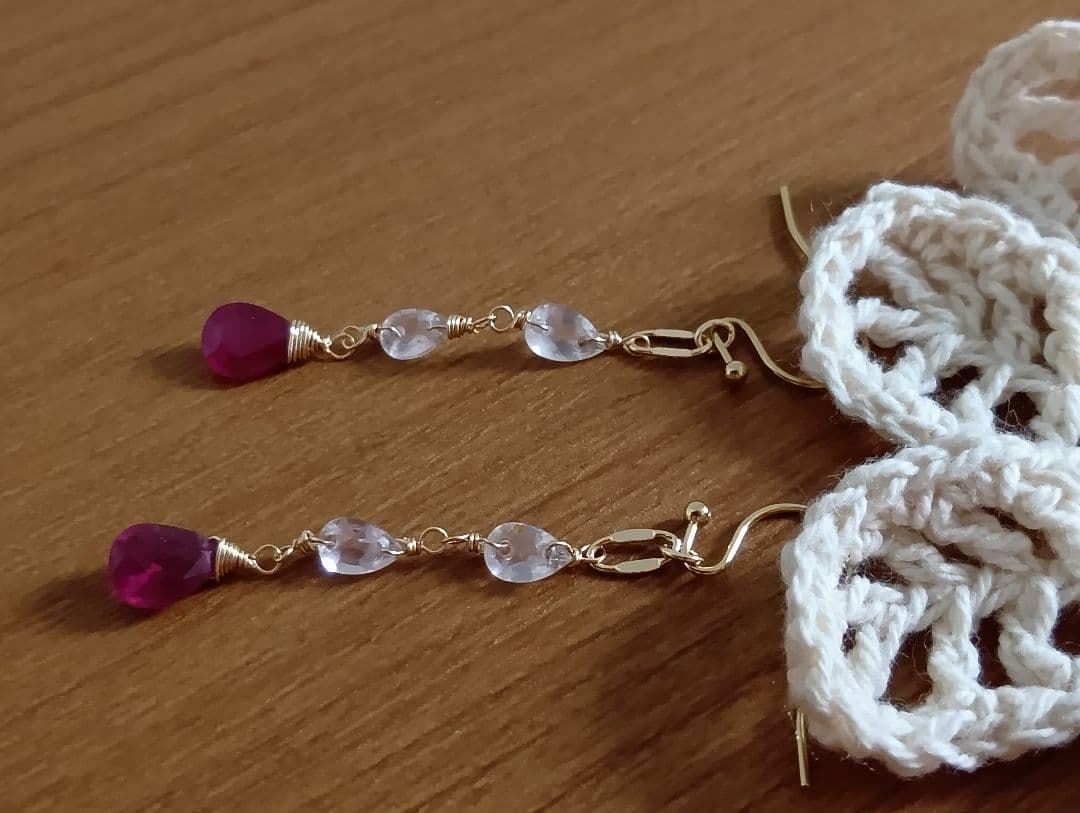 438 14kgf宝石質ビアクォーツ・クリスタル・アメトリンのチャーム他