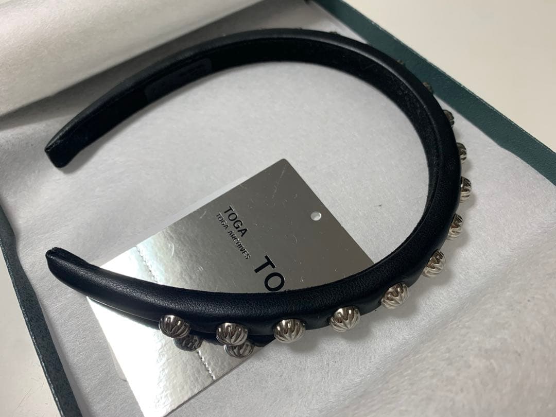 TOGA TOO Leather headband 3 トーガ カチューシャ