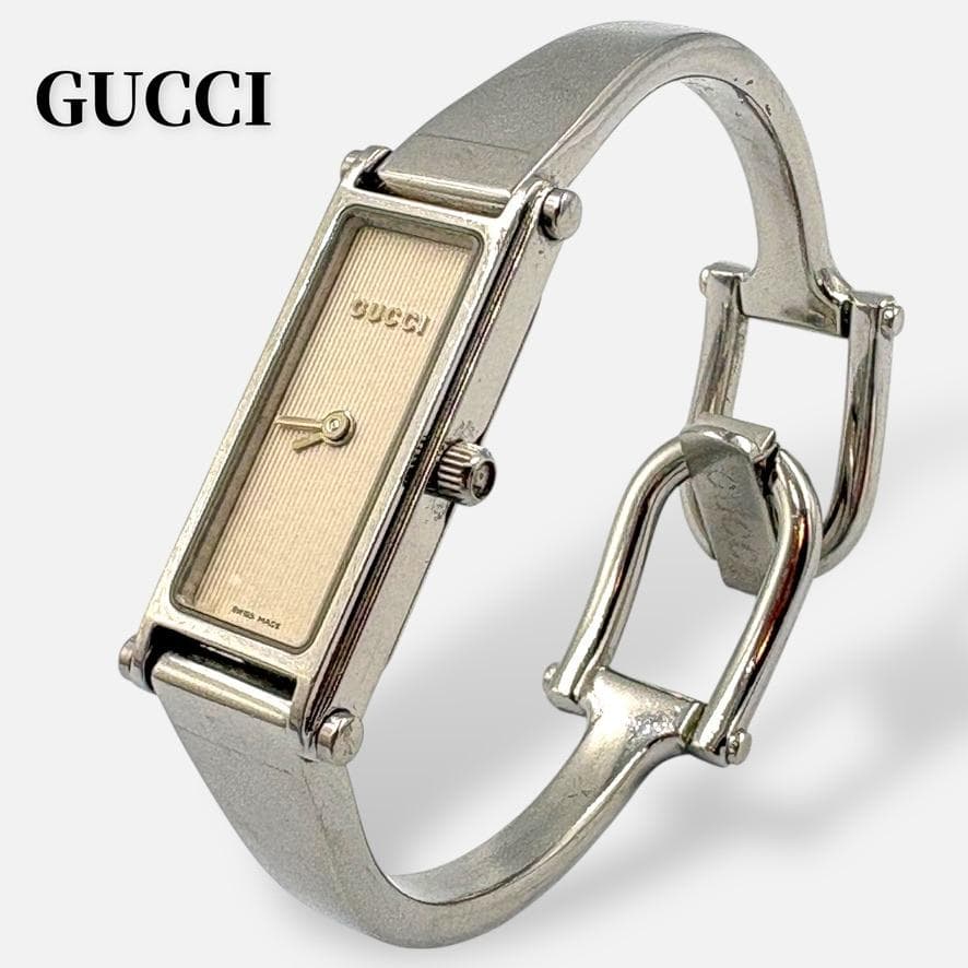 希少✨GUCCI 1500L シルバー バングルウォッチ 腕時計 レディース