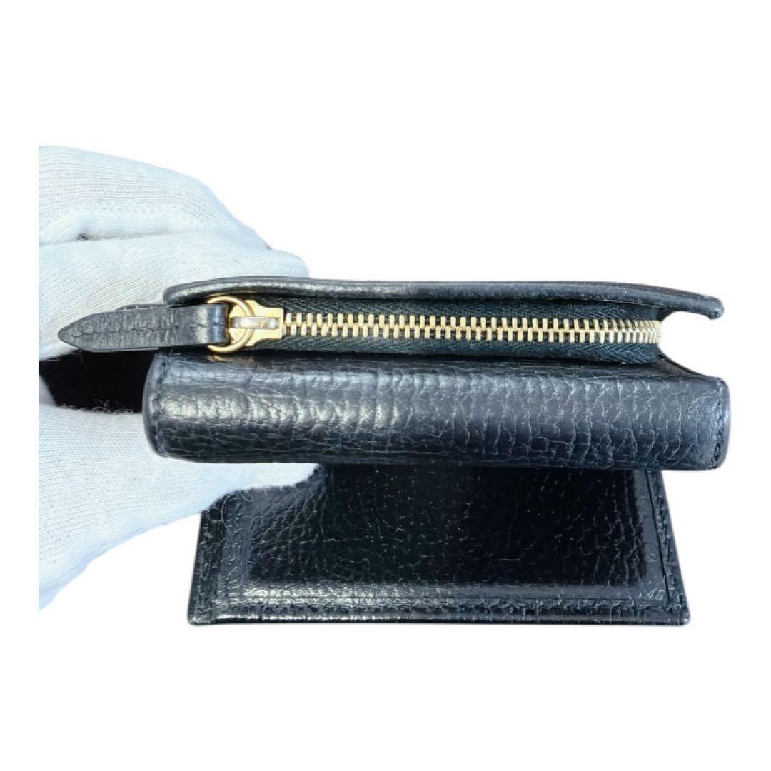 グッチ GUCCI GGマーモント コンパクトウォレットミニ　三つ折り財布レザー