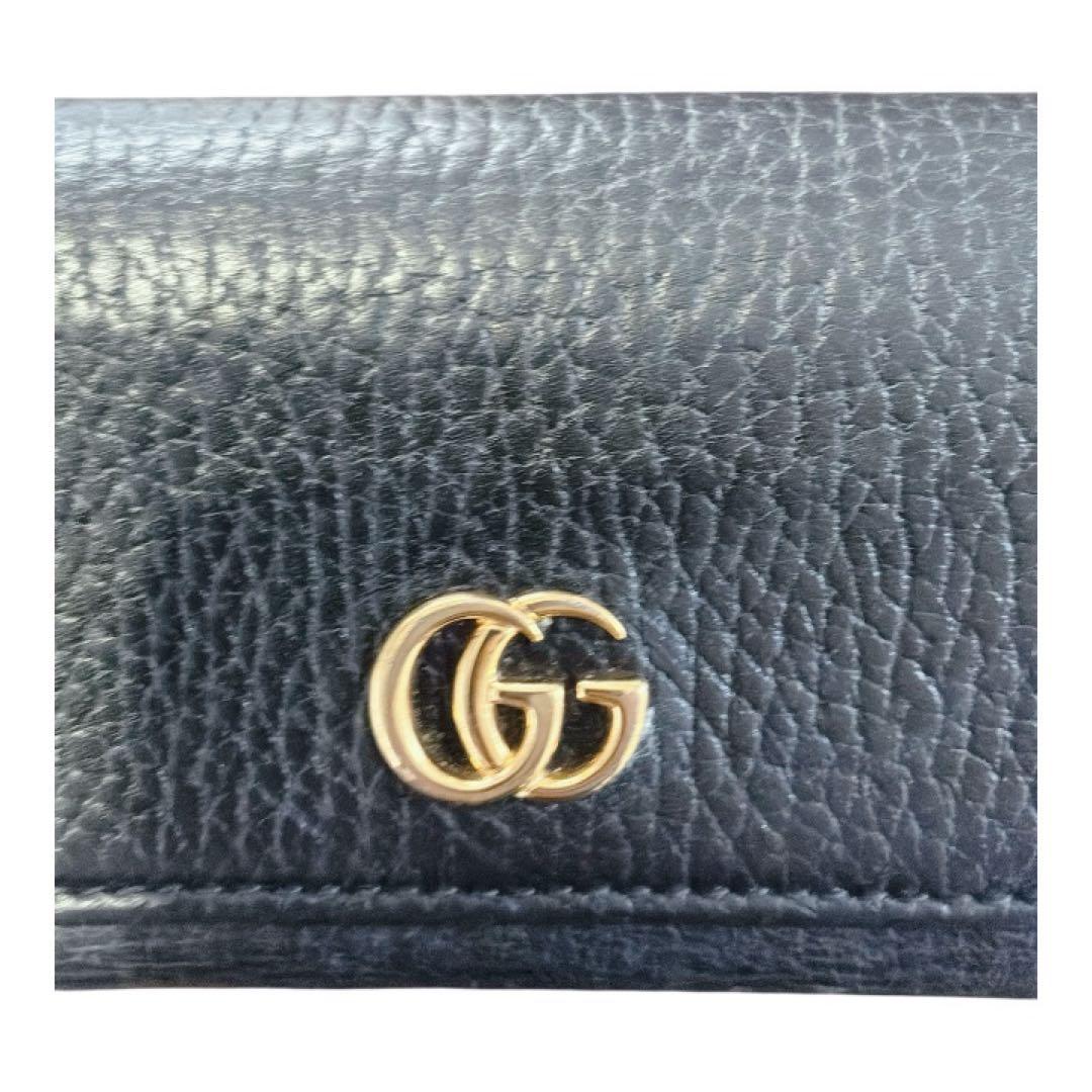 グッチ GUCCI GGマーモント コンパクトウォレットミニ　三つ折り財布レザー
