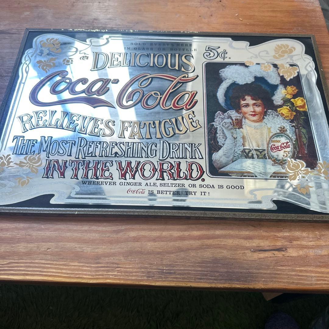 希少！70's 〜Coca-Cola アンティークパブミラー
