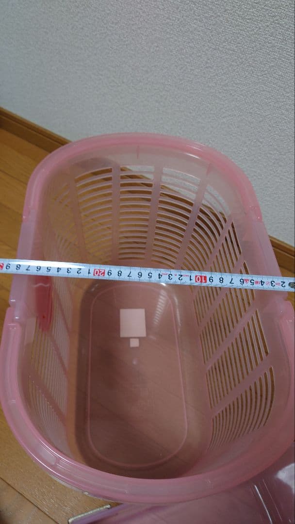 セット ハローキティ ランドリーバスケット　マグネットバスケット　クリアピンク