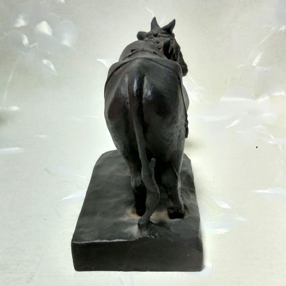 和牛　古銅製　牛　丑　在銘　家紋　置物　作家　　ミ10