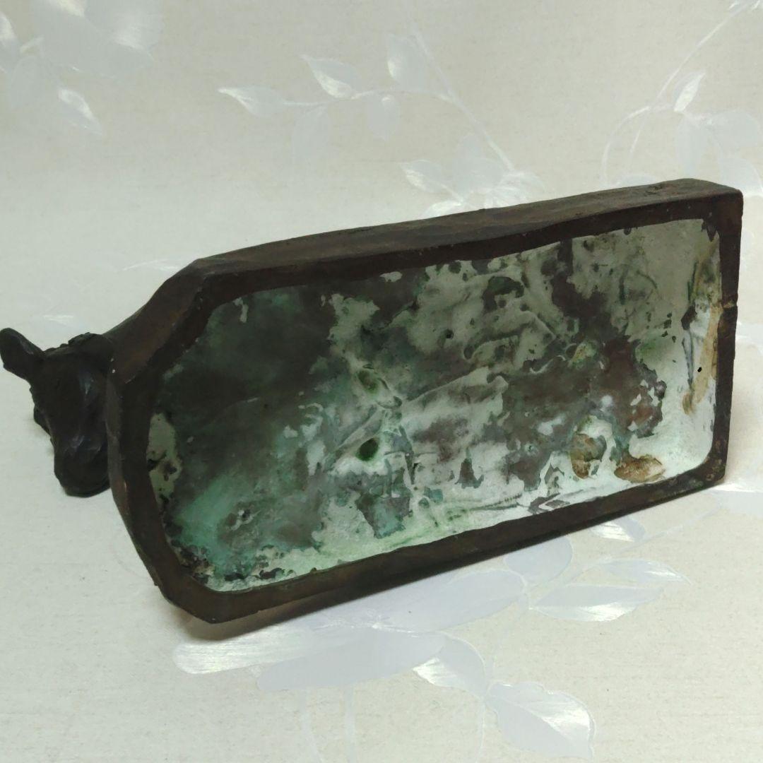 和牛　古銅製　牛　丑　在銘　家紋　置物　作家　　ミ10