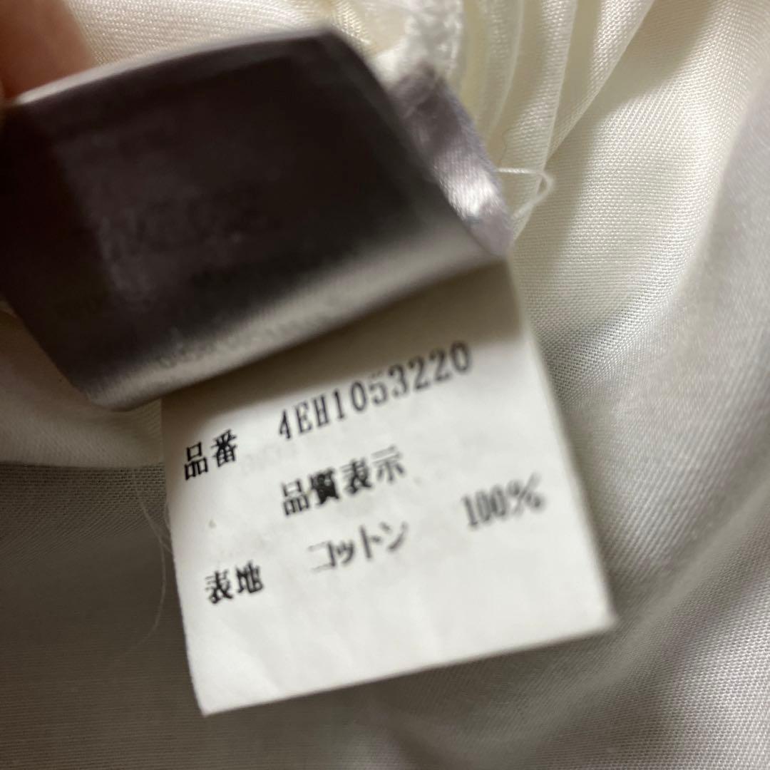 希少レア　Dior ノースリーブシャツ　白　ペイント　38　ディオールオム