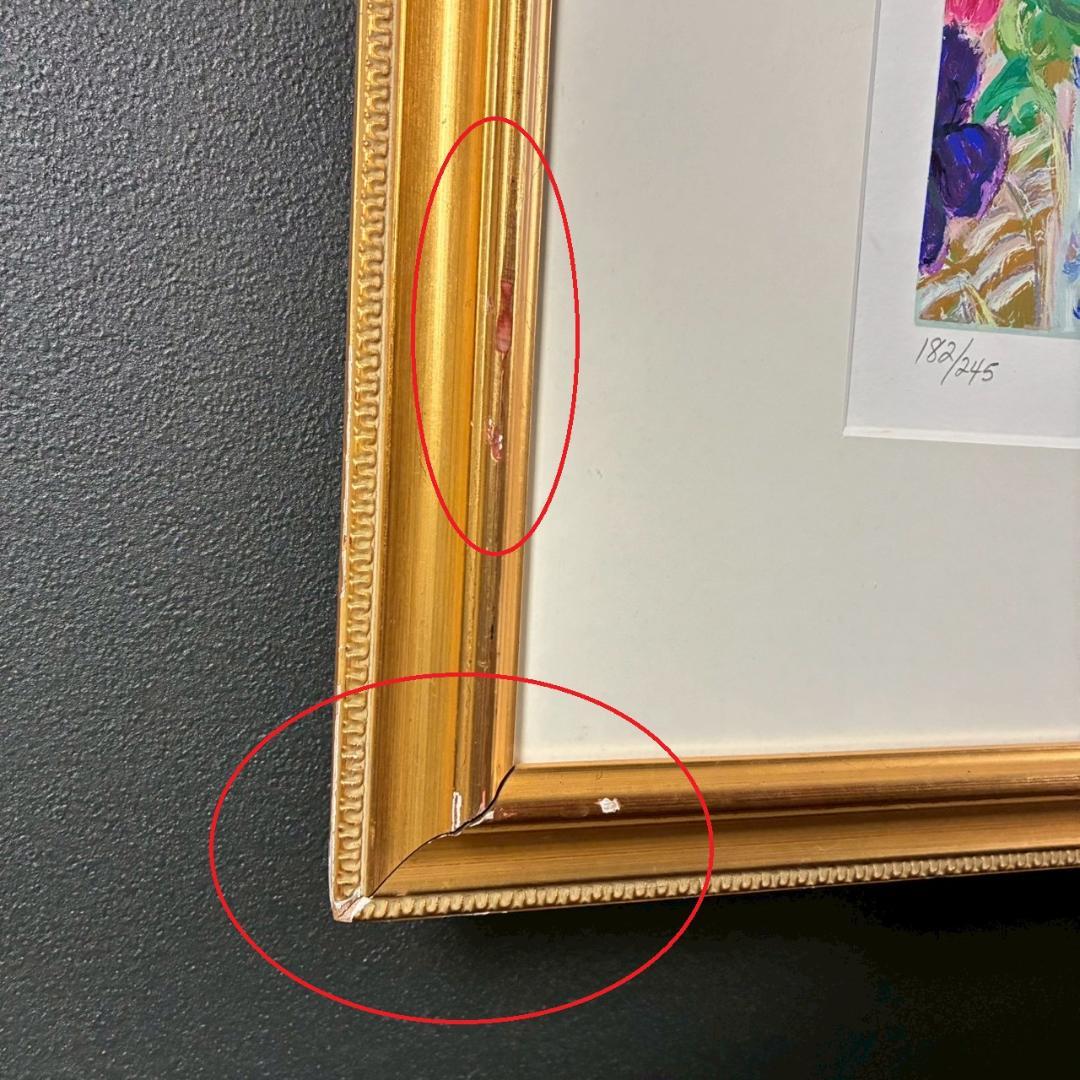 レスリー・セイヤー「ガーデン・ロマンス」シルクスクリーン 大作 直筆サイン入