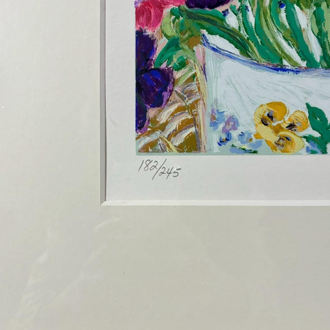 レスリー・セイヤー「ガーデン・ロマンス」シルクスクリーン 大作 直筆サイン入