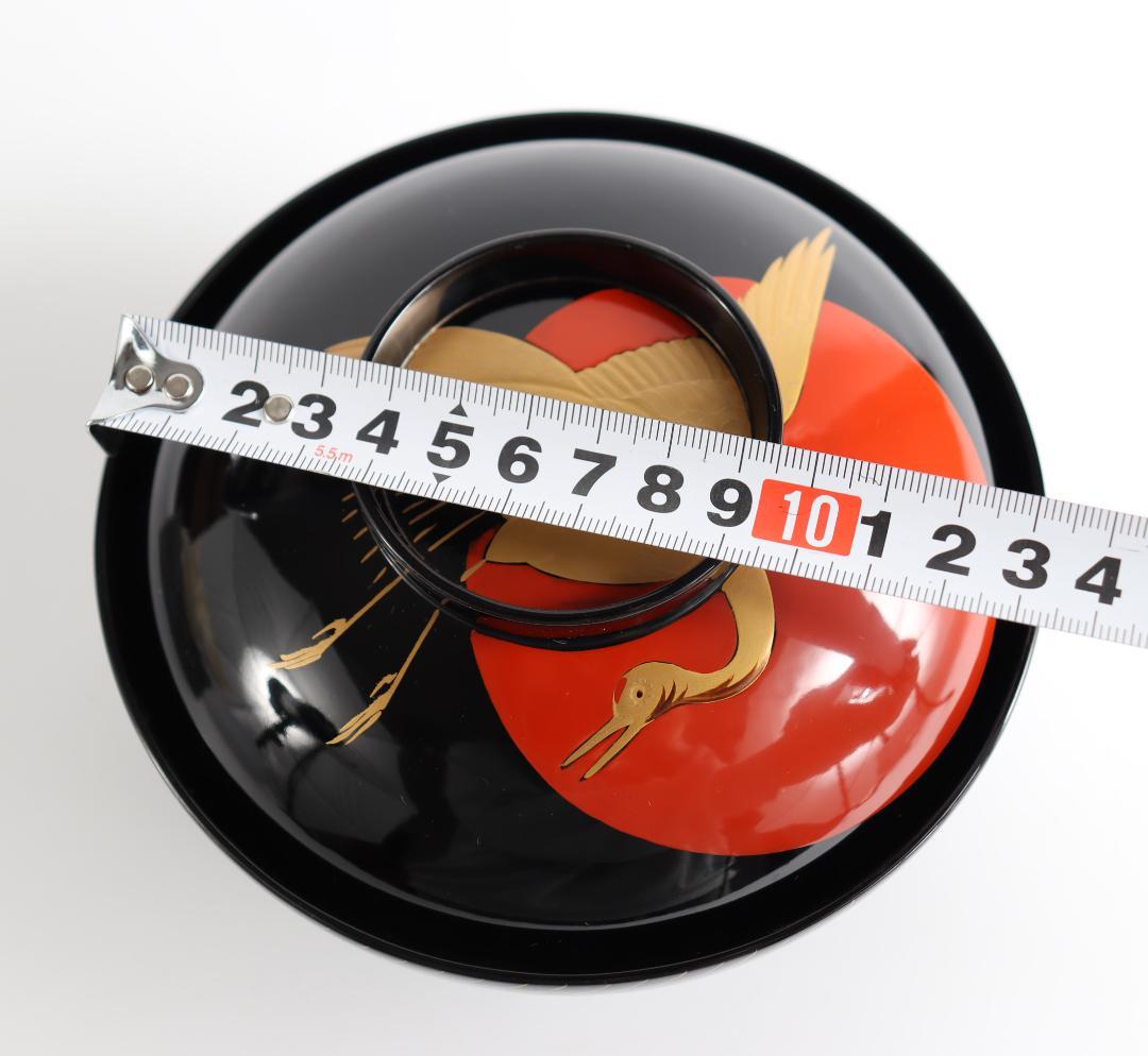 輪島塗 西久保田漆器 鶴金蒔絵 お椀 雑煮椀 汁椀 吸物椀 蓋付椀②