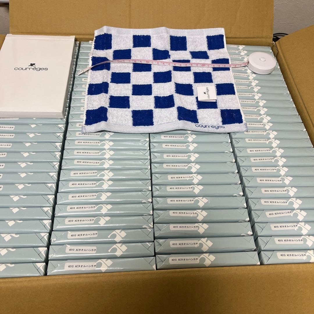 courrèges チェック柄 タオルハンカチ100枚