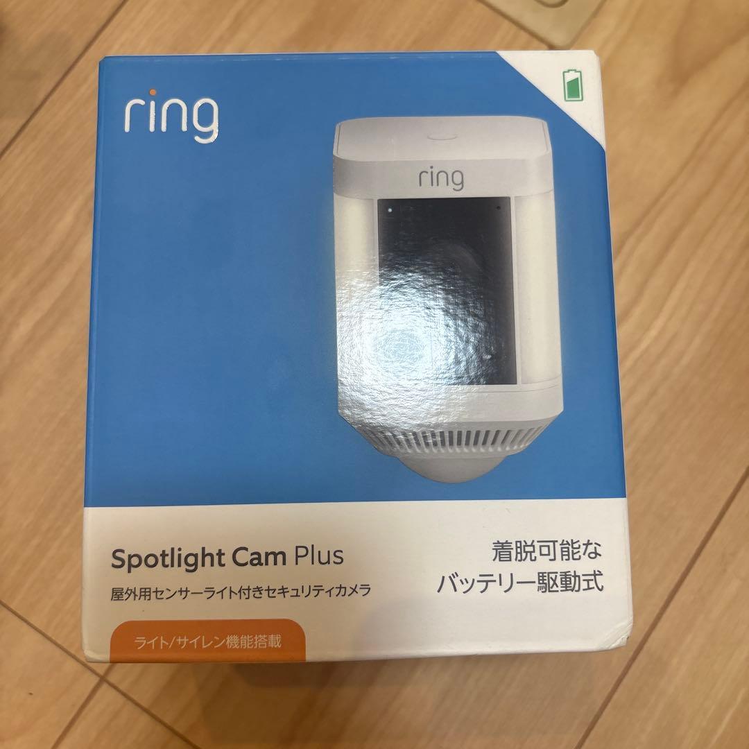 【新品未開封】Ring Spotlight Cam Plus バッテリー駆動式
