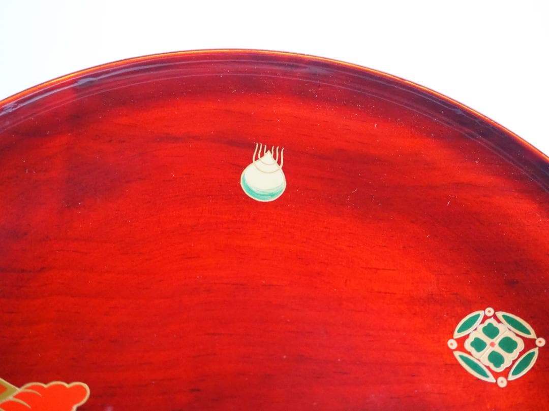 5代川端近左造『宝尽松溜青海盆』（共箱）