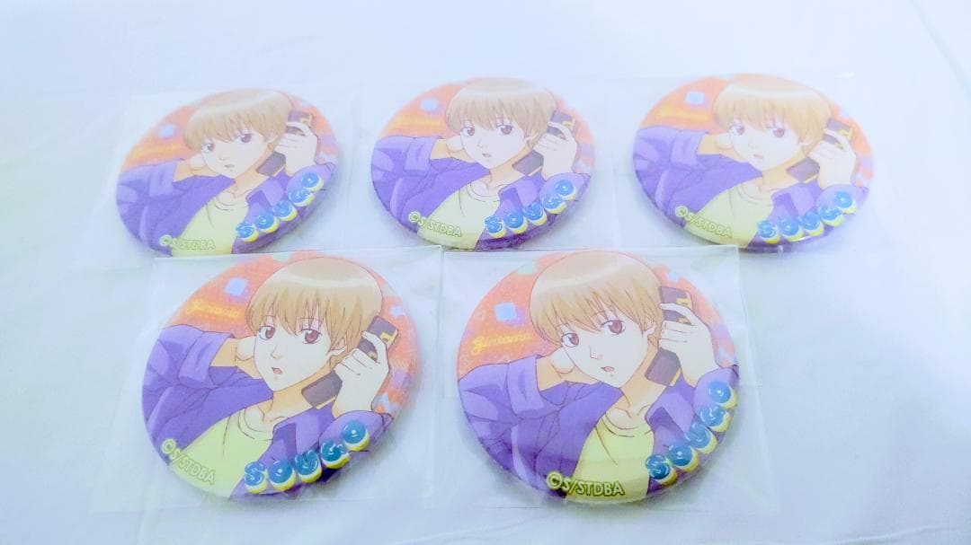 銀魂　沖田総悟　缶バッジ　レトロポップ