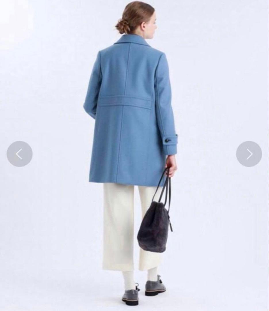 美品マッキントッシュフィロソフィー【38】メルトンステンカラーコート定価6.8万