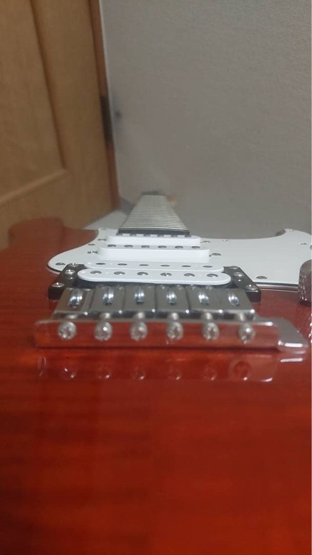 エレキギター レッド 3ピックアップ