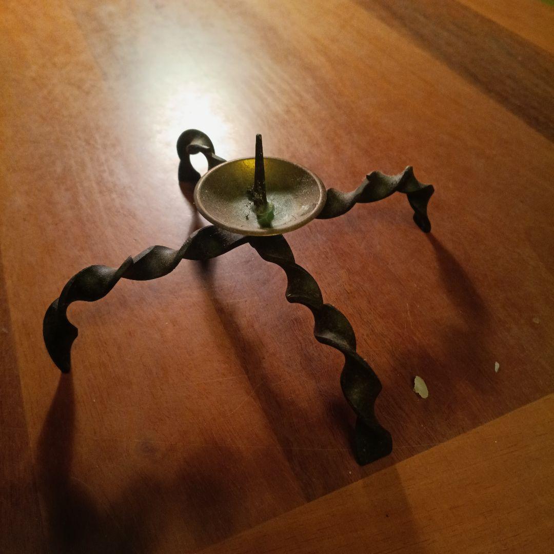 アンティーク ツイストデザイン キャンドルホルダー