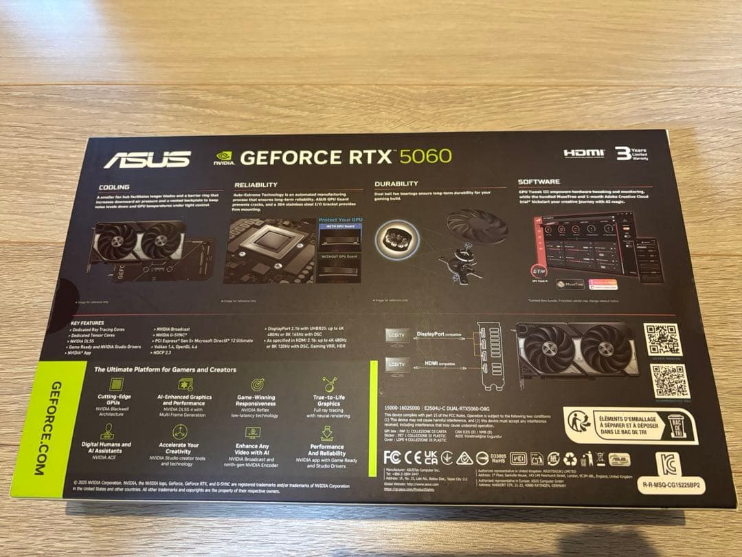 グラフィックボード・グラボ・ビデオカード ASUS DUAL RTX 5060 8GB OCedition
