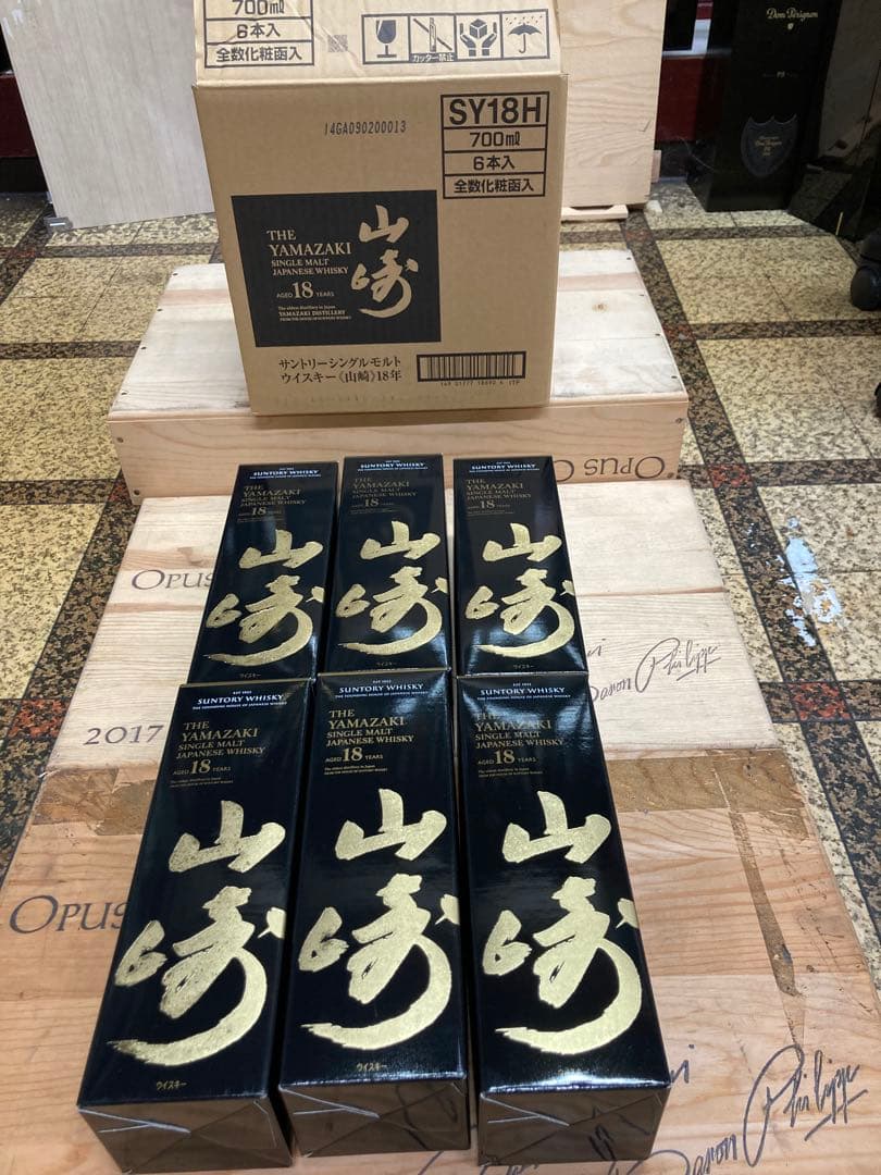 山崎18年専用カートン6枚 山崎18年専用段ボール1枚 セット（いずれも空箱）