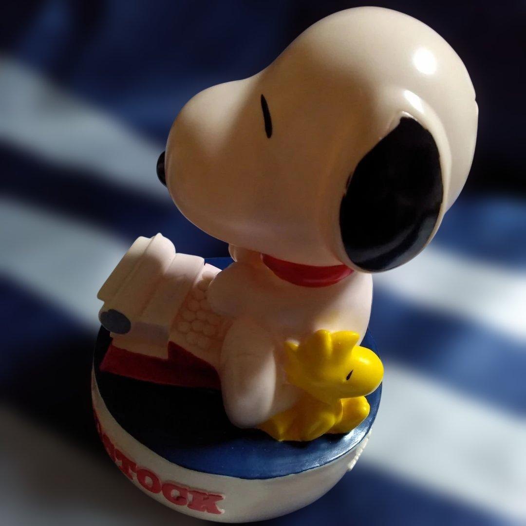 週末限定　スヌーピー＆ウッドストック　タイプライター 　ソフビ貯金箱　レア　美品