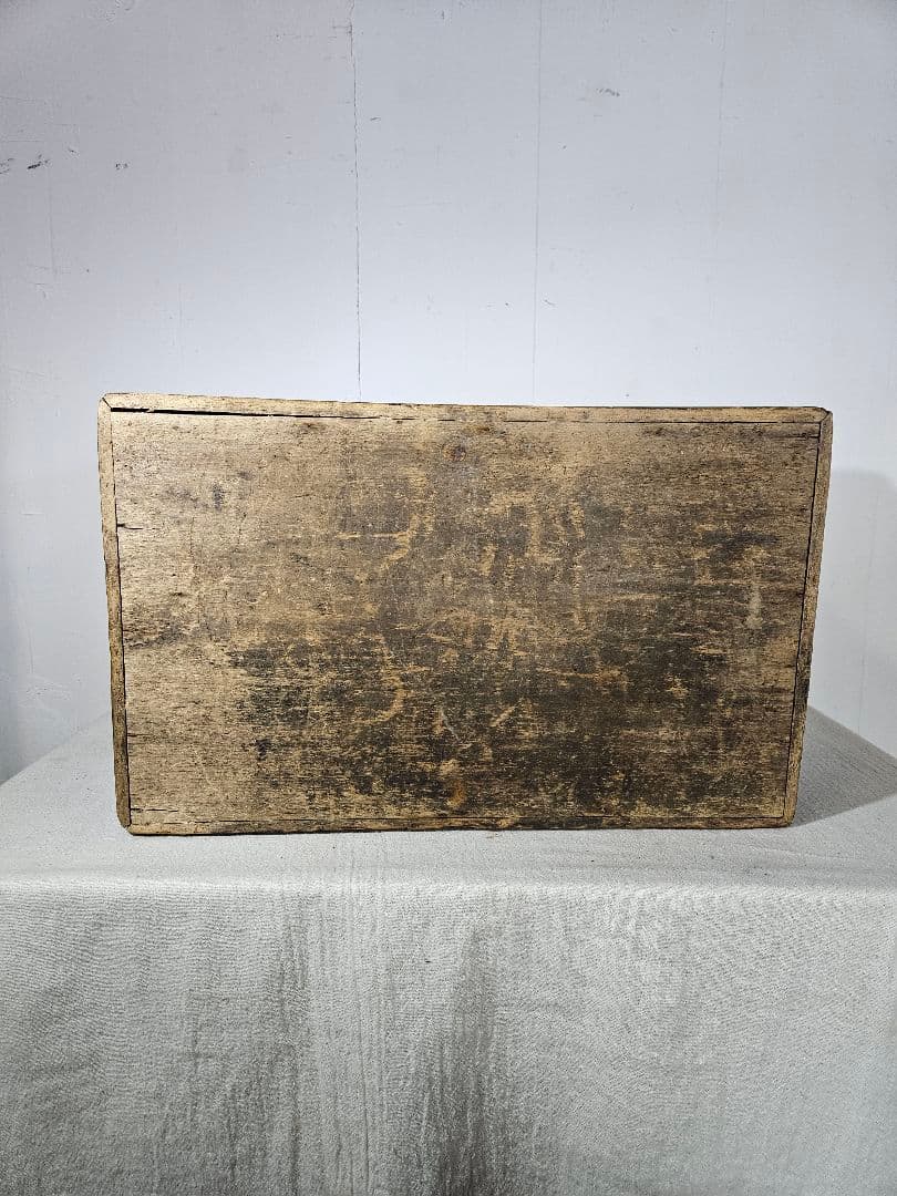 USアンティーク 古い旅行用のトランク 木箱 チェスト 木製 収納 古家具